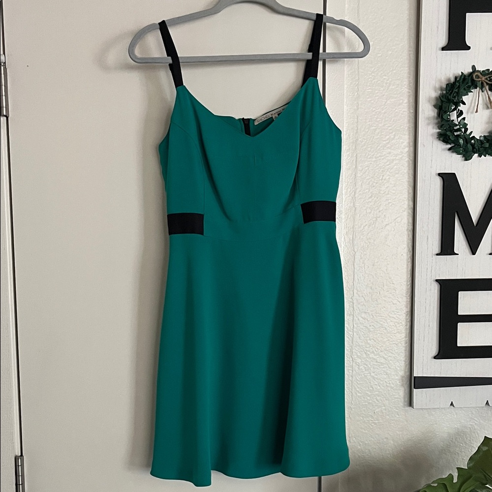 RACHEL Rachel Roy Teal and Black Mini Dress